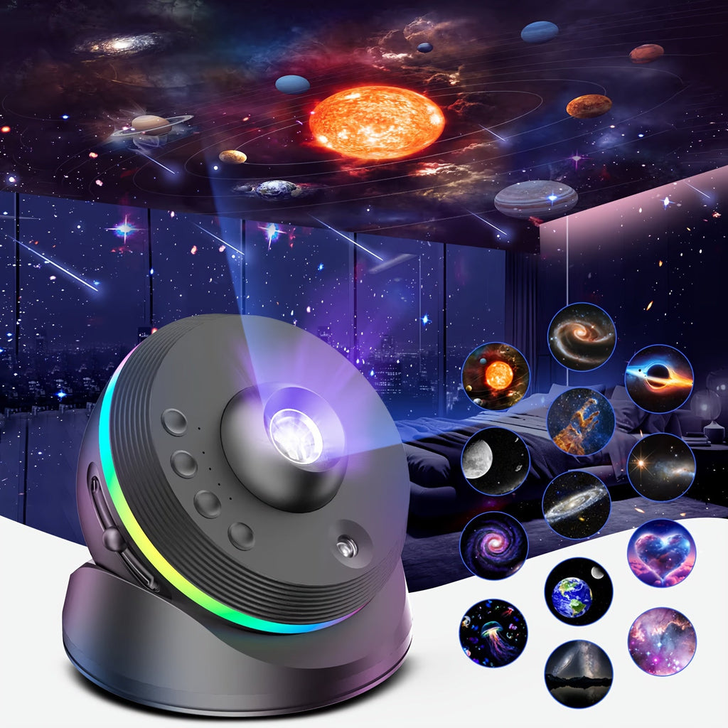 NNETM Galaxy Projector Light with USB and 13 Film Modes